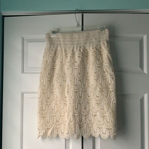 Cream Lace Skirt